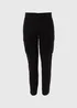 Black Drawcord Cargo Trousers - Extra small Image 5