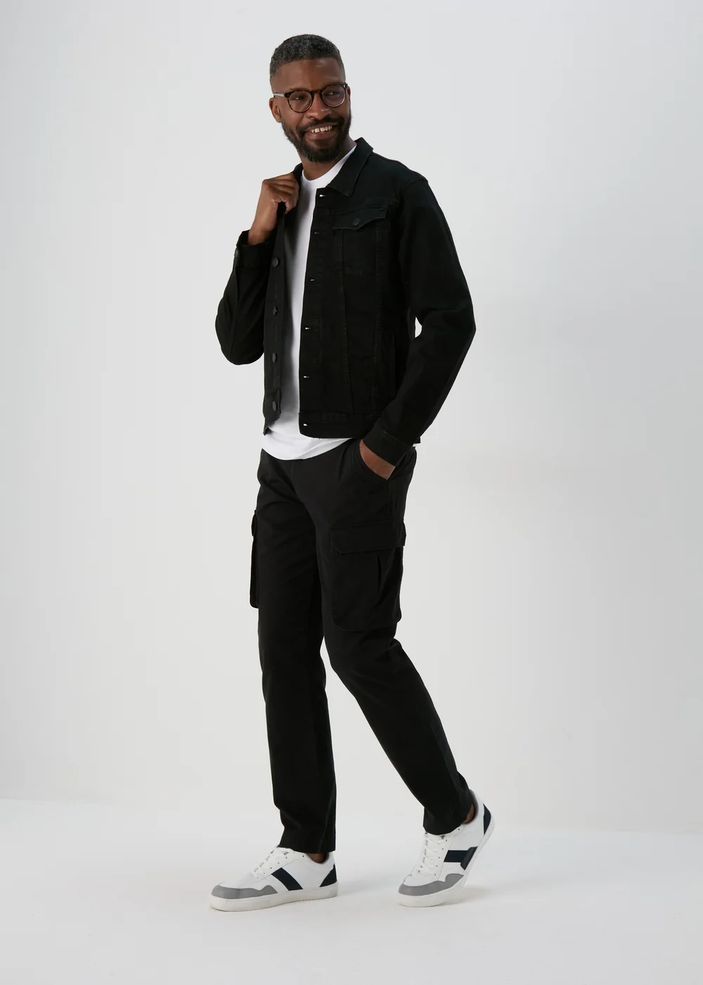 Black Drawcord Cargo Trousers - Extra small Image 4