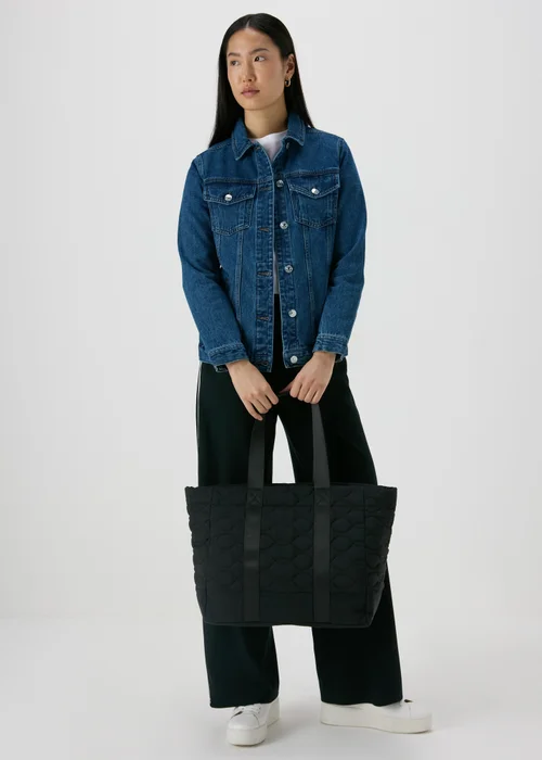 Dark Wash Denim Oversized Jacket - 8 Image 4