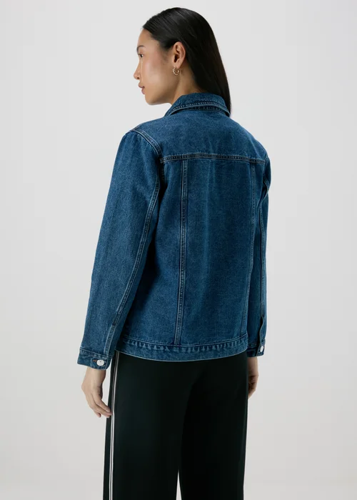Dark Wash Denim Oversized Jacket - 8 Image 2