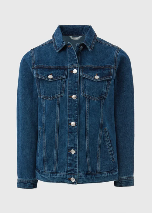 Dark Wash Denim Oversized Jacket - 8 Image 5