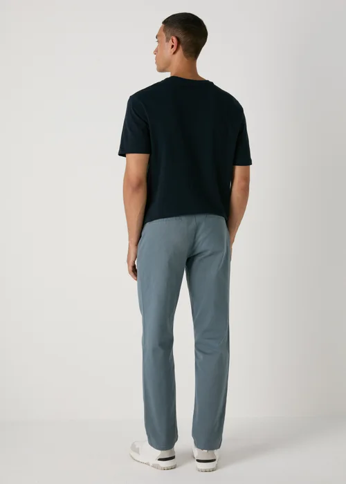 Blue Straight Fit Chinos - 30 Waist Regular Image 2