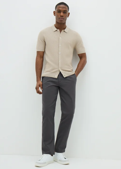 Grey Straight Fit Chinos - 30 Waist Regular Image 1