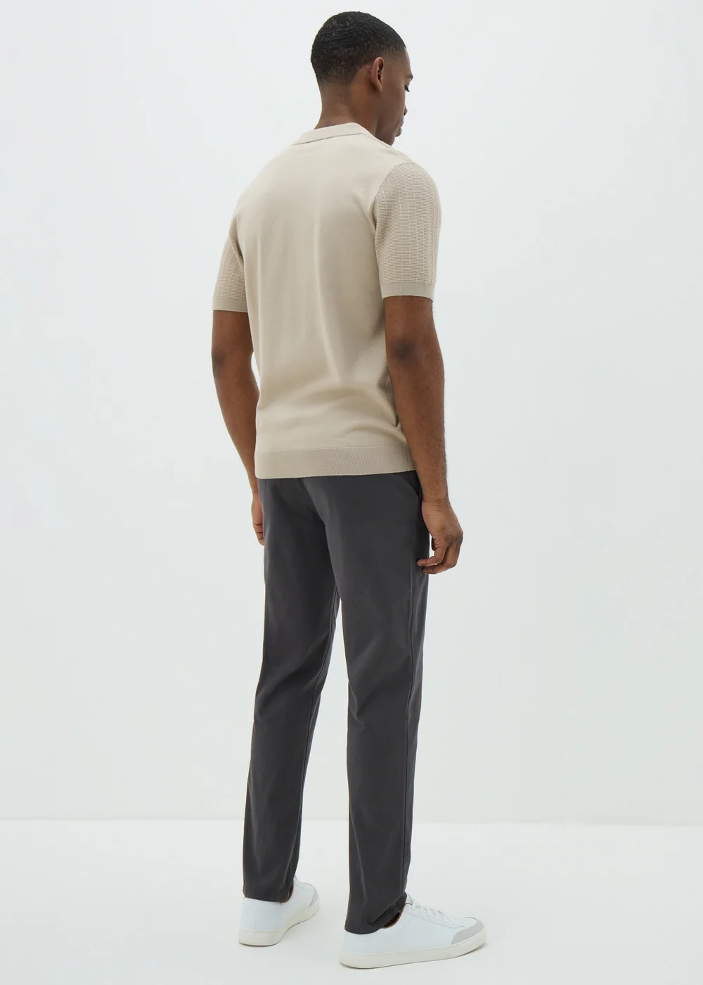 Grey Straight Fit Chinos - 30 Waist Regular Image 2