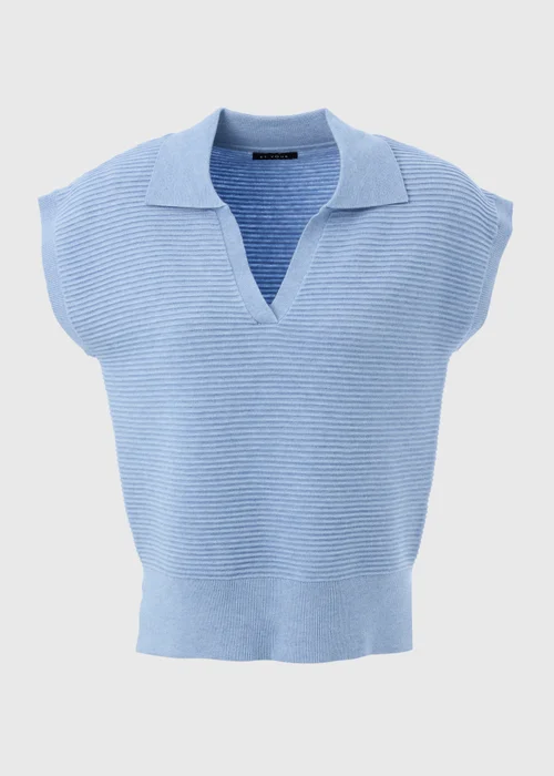 Et Vous Blue Knitted Sweater Vest - S Image 4