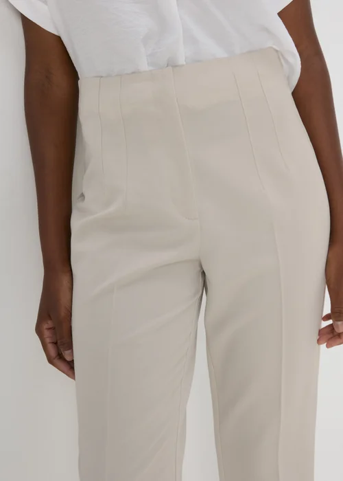 Et Vous Beige Tapered Trousers - 8 Image 3