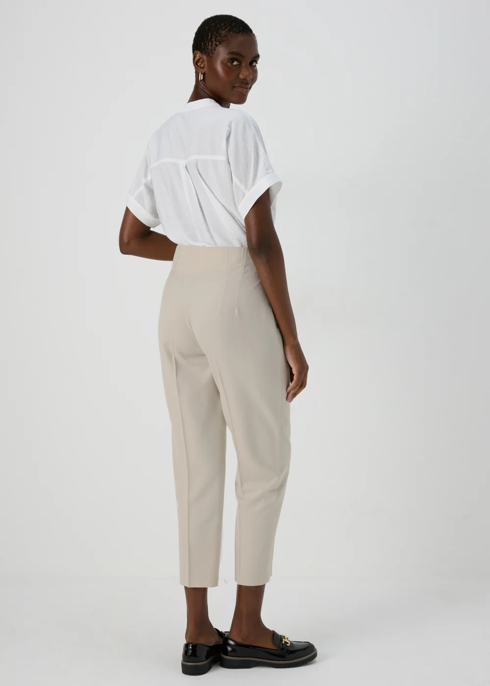 Et Vous Beige Tapered Trousers - 8 Image 2