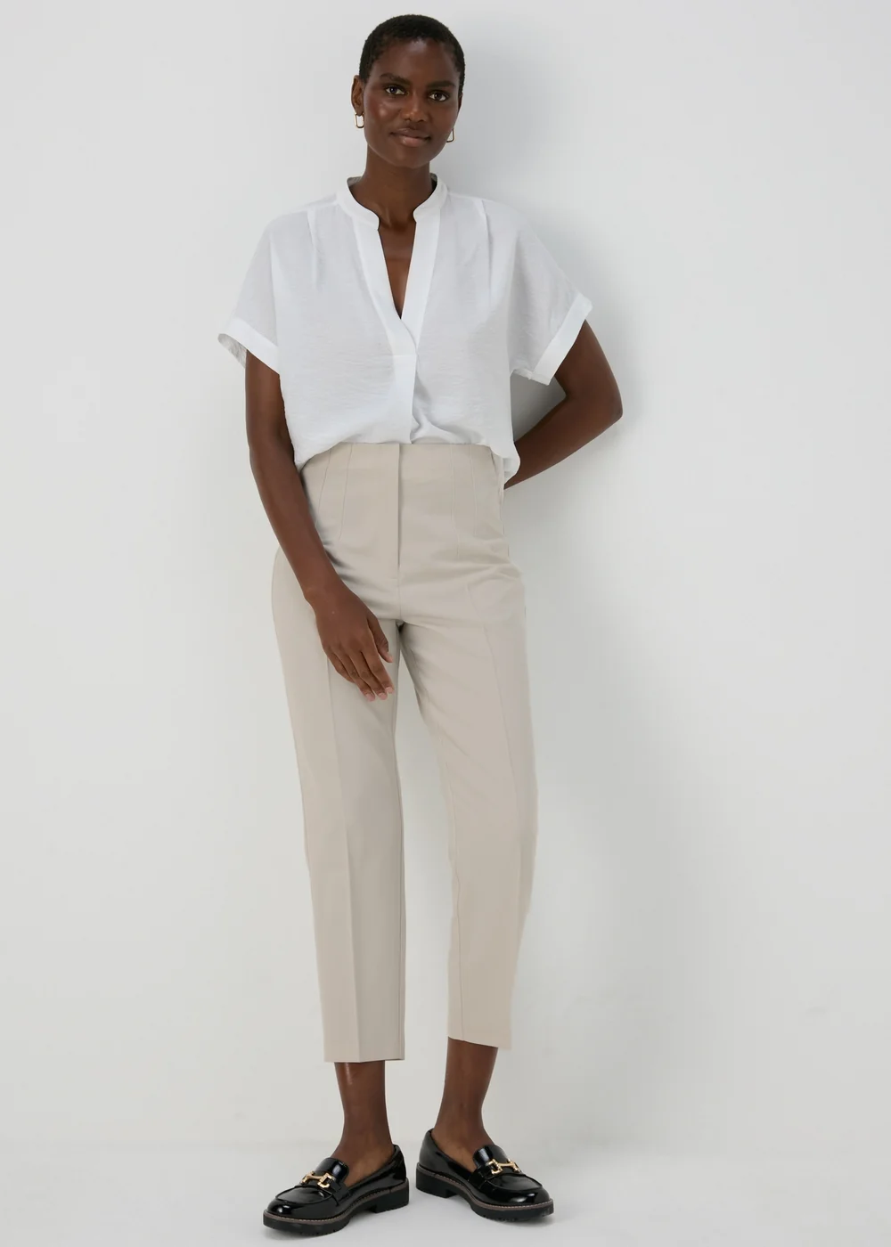 Et Vous Beige Tapered Trousers - 8 Image 1