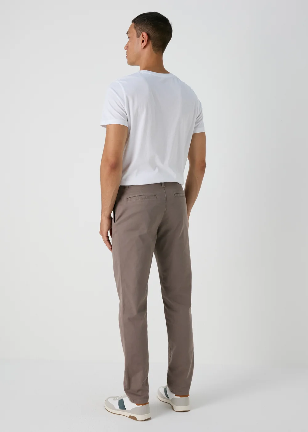 Brown Slim Fit Chinos - 30 Waist Regular Image 2