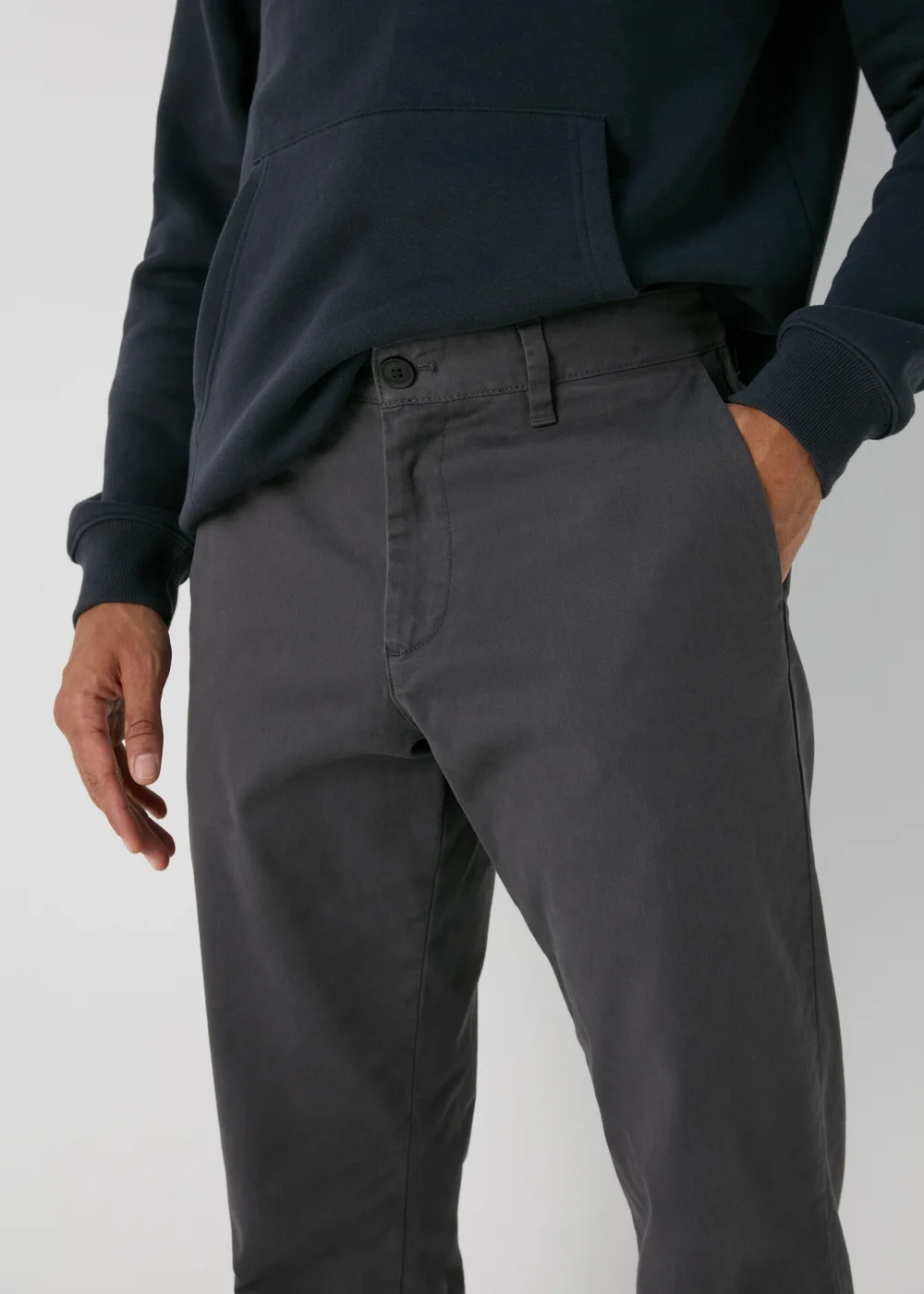 Grey Slim Fit Chinos - 30 Waist Regular Image 3