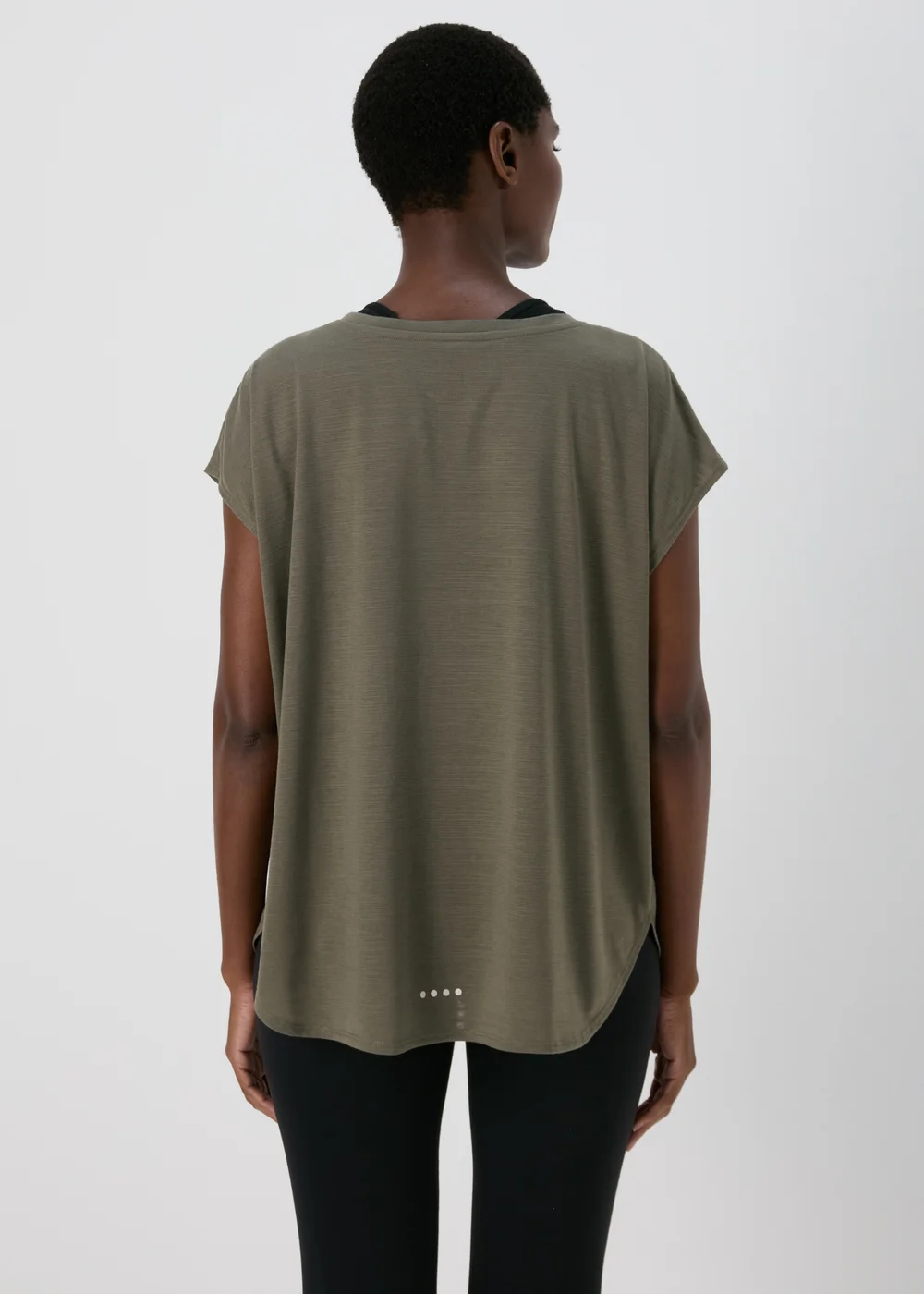 Souluxe Khaki V Neck T-Shirt - S Image 2