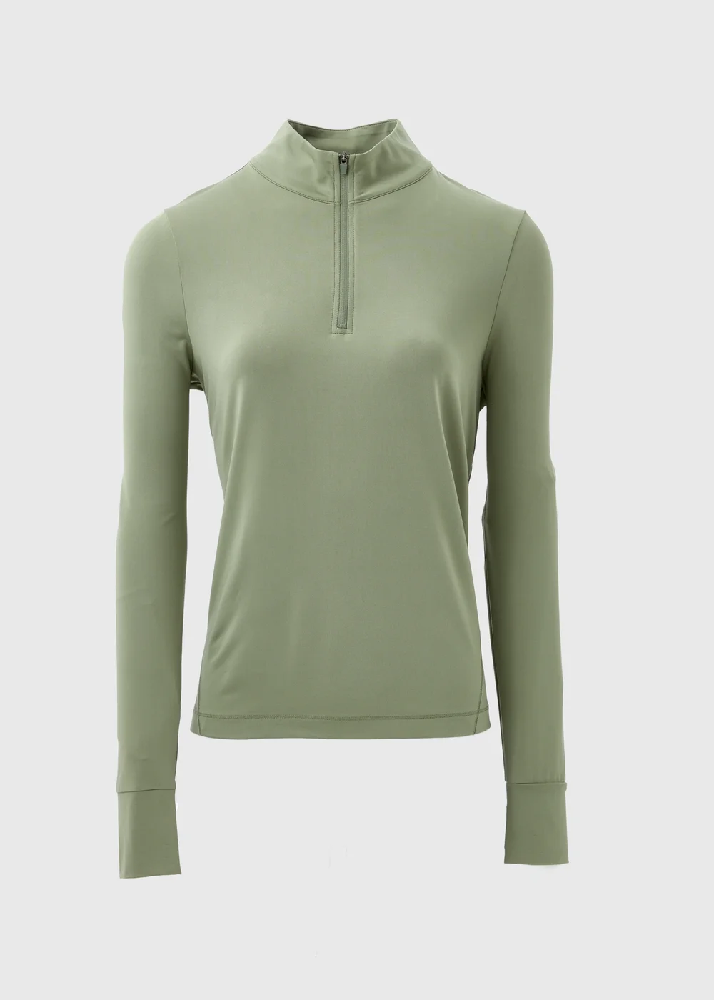 Souluxe Khaki Half Zip Top - S Image 5
