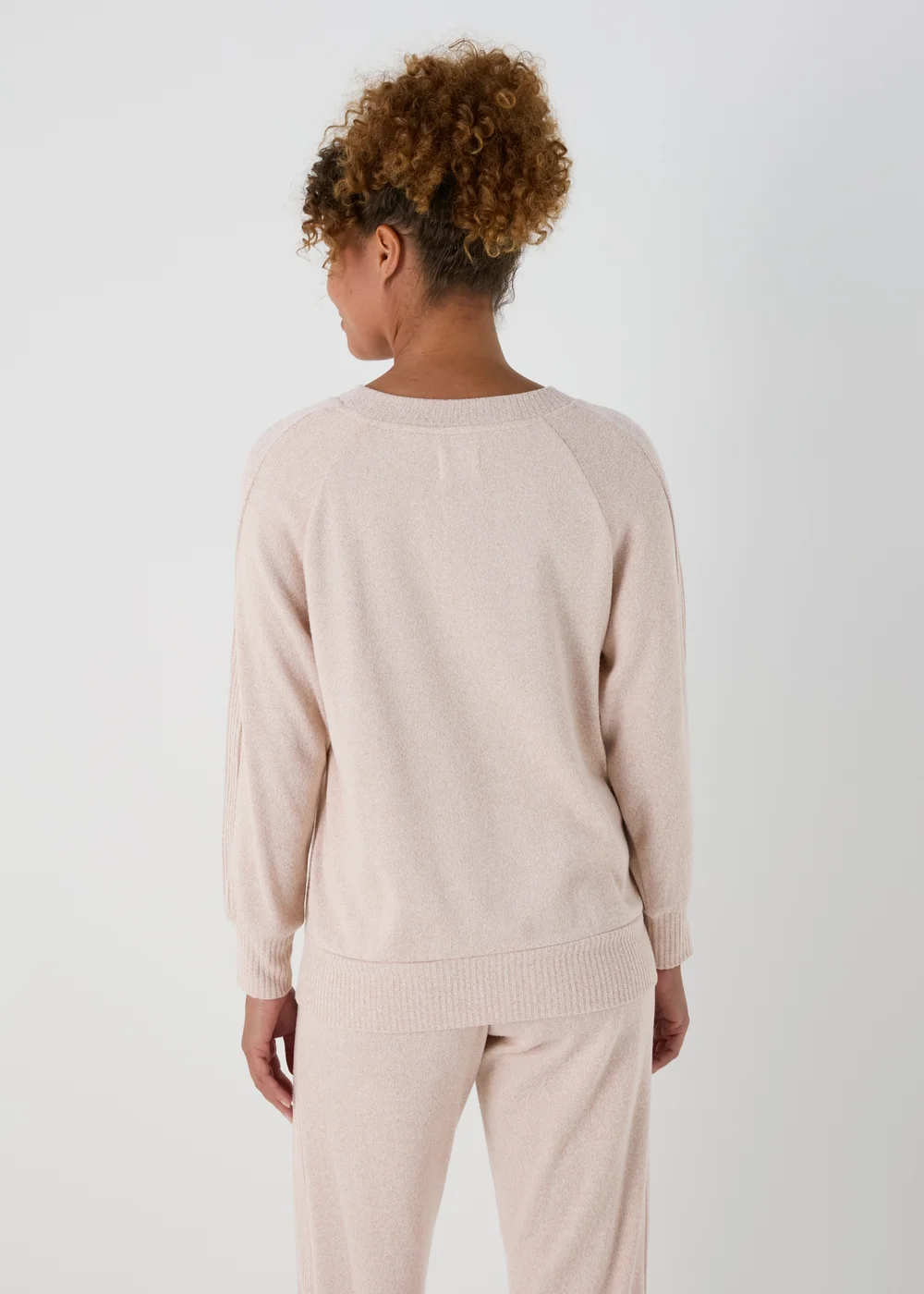 Mink Soft Ribbed Pyjama Top - Extra small Image 2