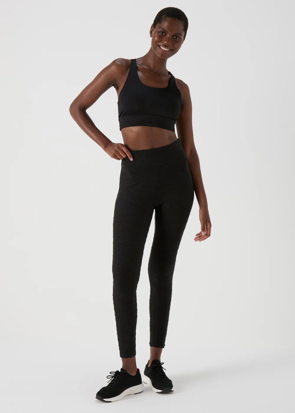 Souluxe Black Ruched Leggings - 8 Image 1