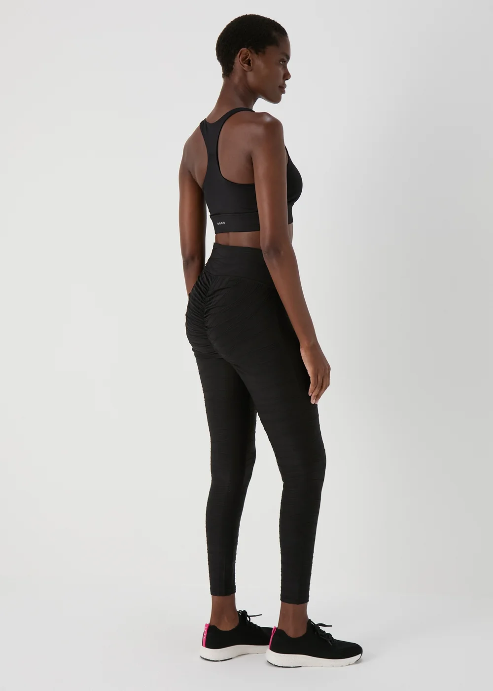 Souluxe Black Ruched Leggings - 8 Image 3