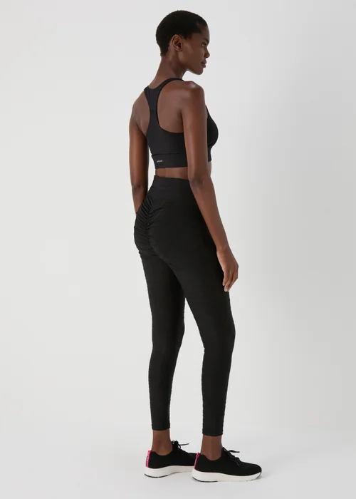 Souluxe Black Ruched Leggings - 8 Image 3