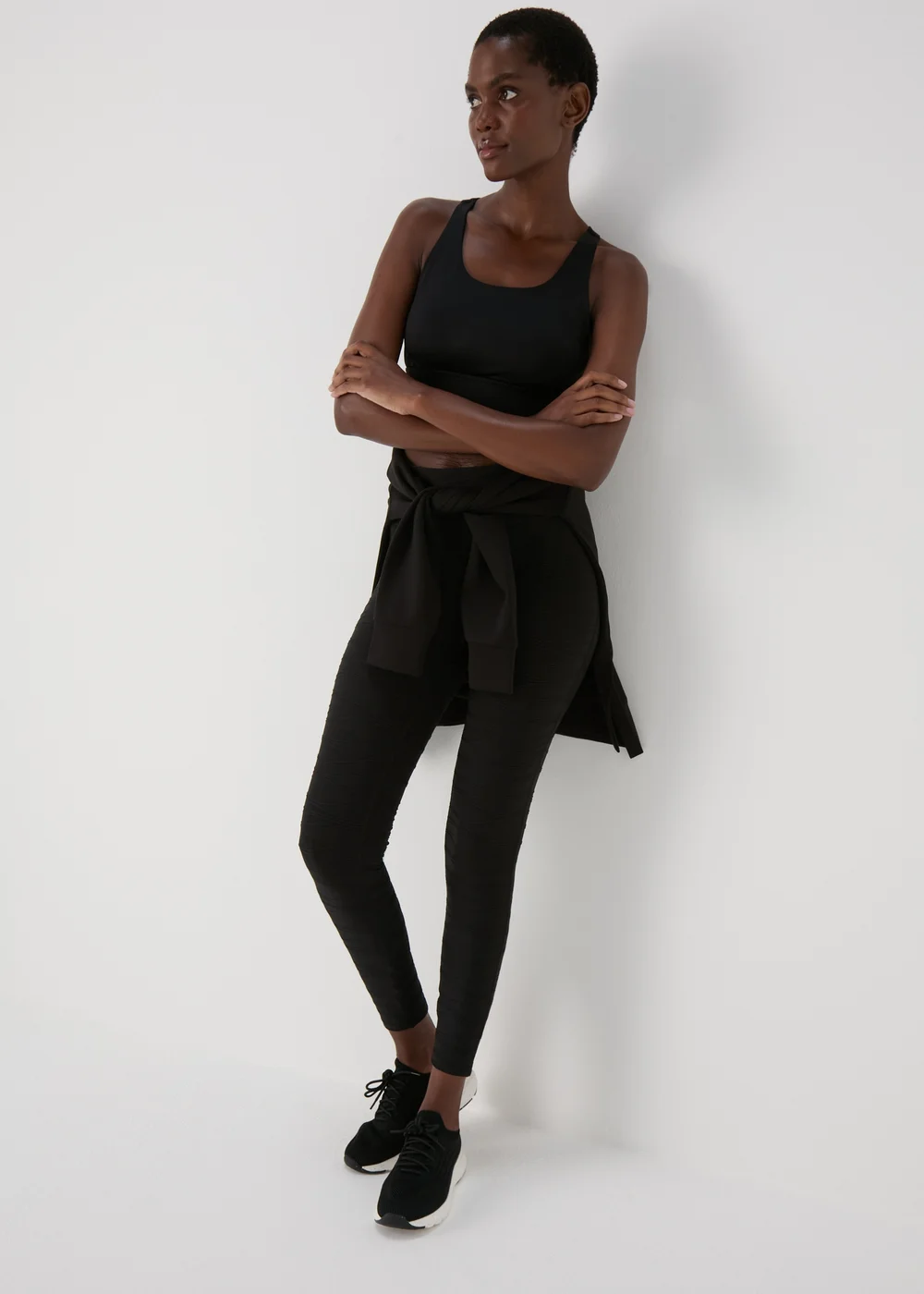Souluxe Black Ruched Leggings - 8 Image 4