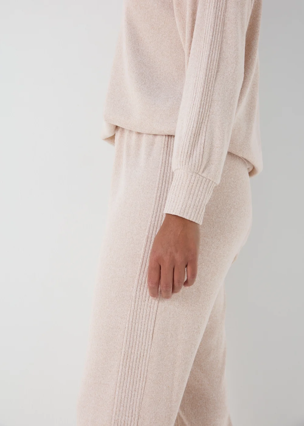 Mink Soft Ribbed Pyjama Bottoms - Extra small Image 3