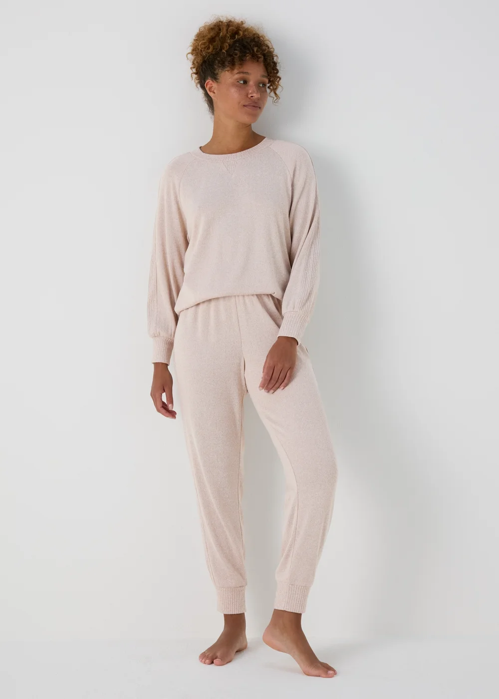 Mink Soft Ribbed Pyjama Bottoms - Extra small Image 1