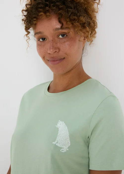 Green Leopard Pyjama T-Shirt - Extra small Image 3