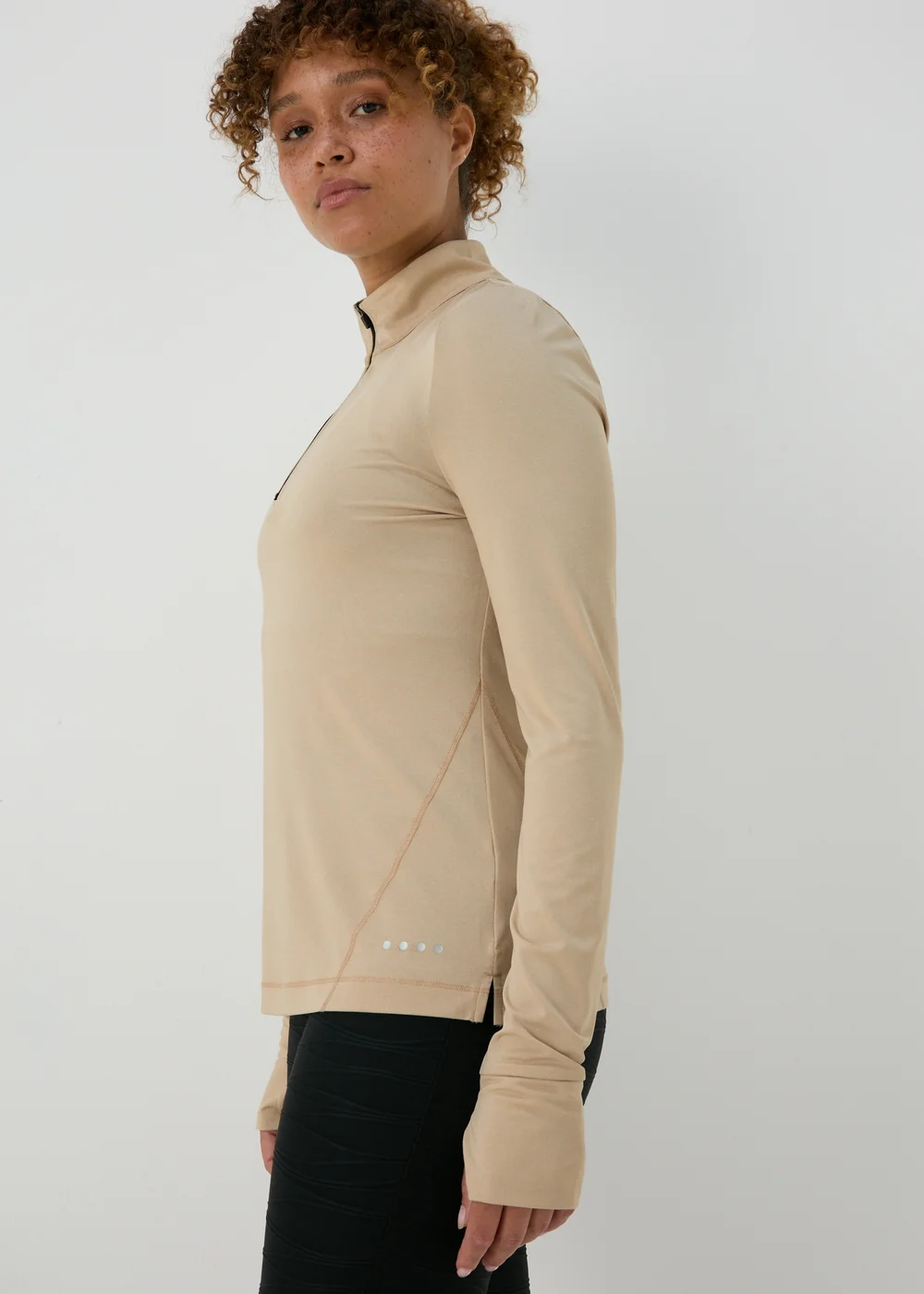 Souluxe Stone Half Zip Top - S Image 3