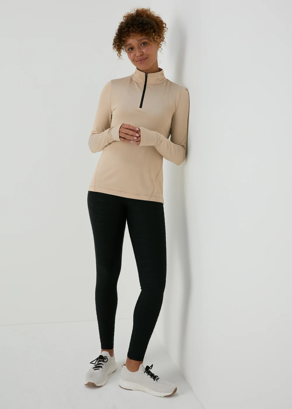 Souluxe Stone Half Zip Top - S Image 1
