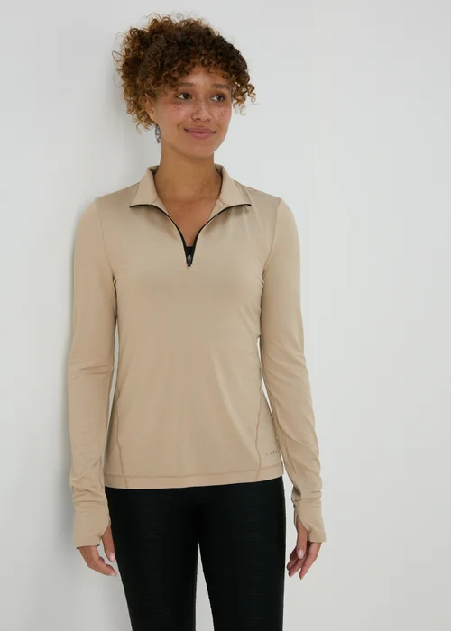 Souluxe Stone Half Zip Top - S Image 4