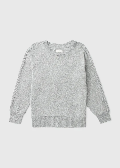 Grey Ribbed Pyjama Top - Extra small Image 4
