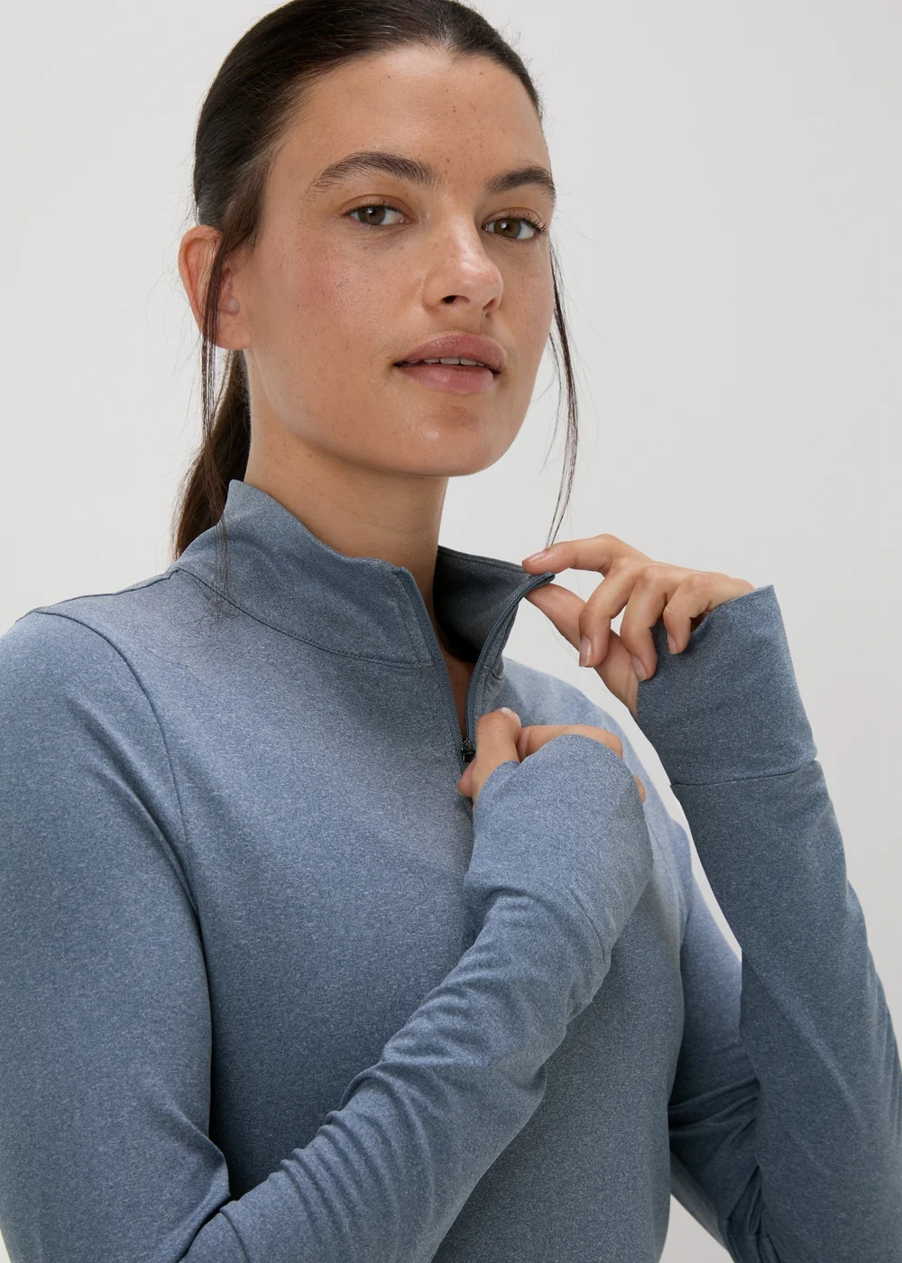 Souluxe Blue Half Zip Top - S Image 3