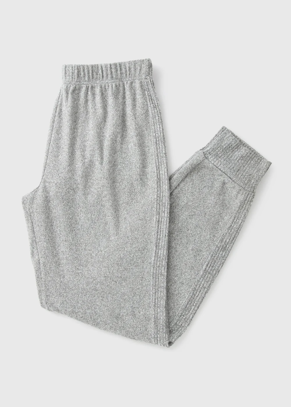 Grey Soft Ribbed Pyjama Bottoms - Extra small Image 4