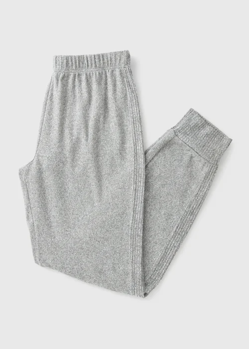 Grey Soft Ribbed Pyjama Bottoms - Extra small Image 4