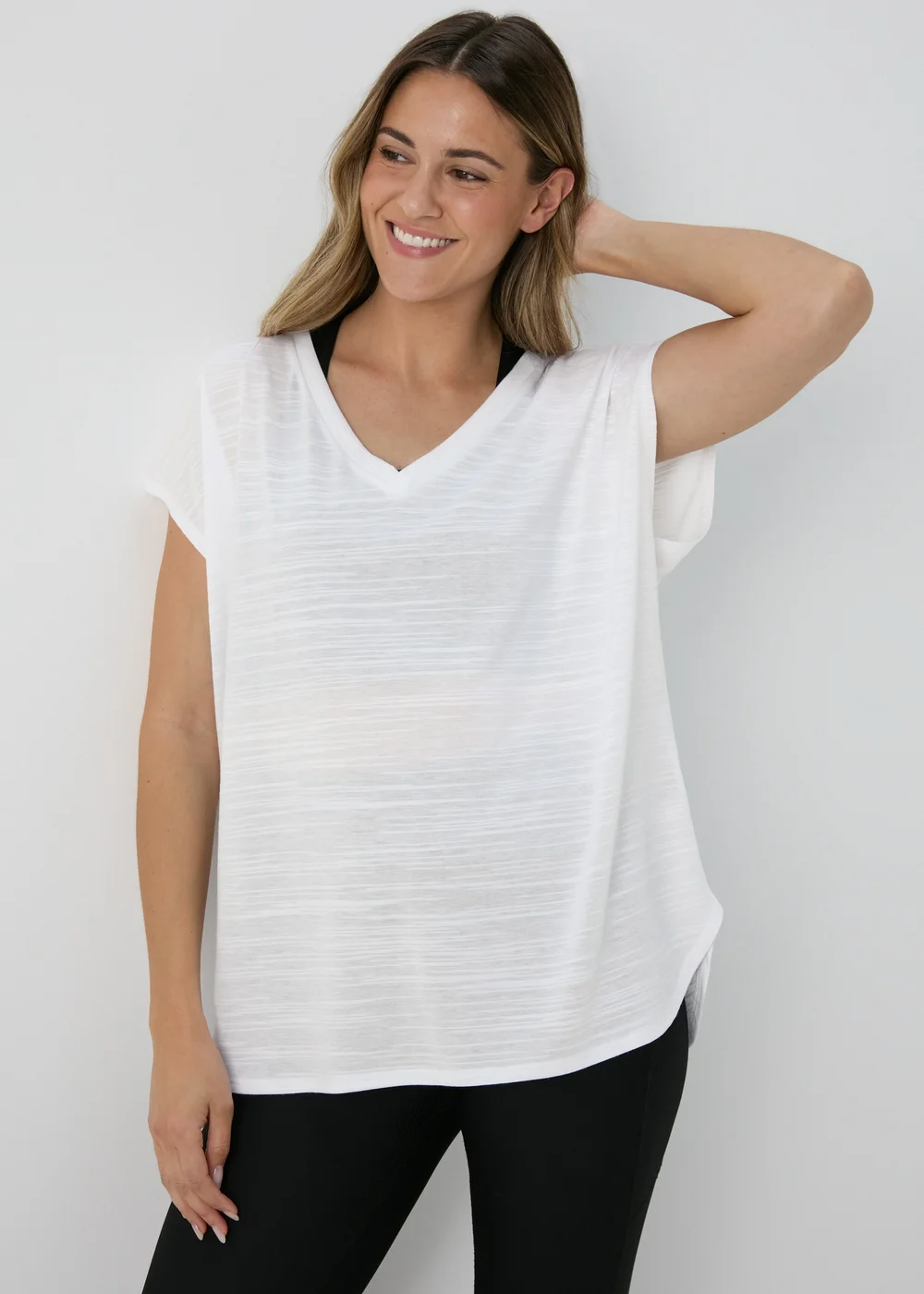 Souluxe V Neck White T Shirt - S Image 3