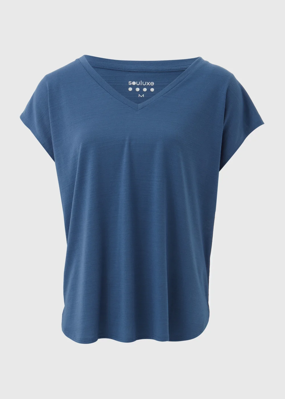 Souluxe Dark Blue V Neck T-Shirt - S Image 5