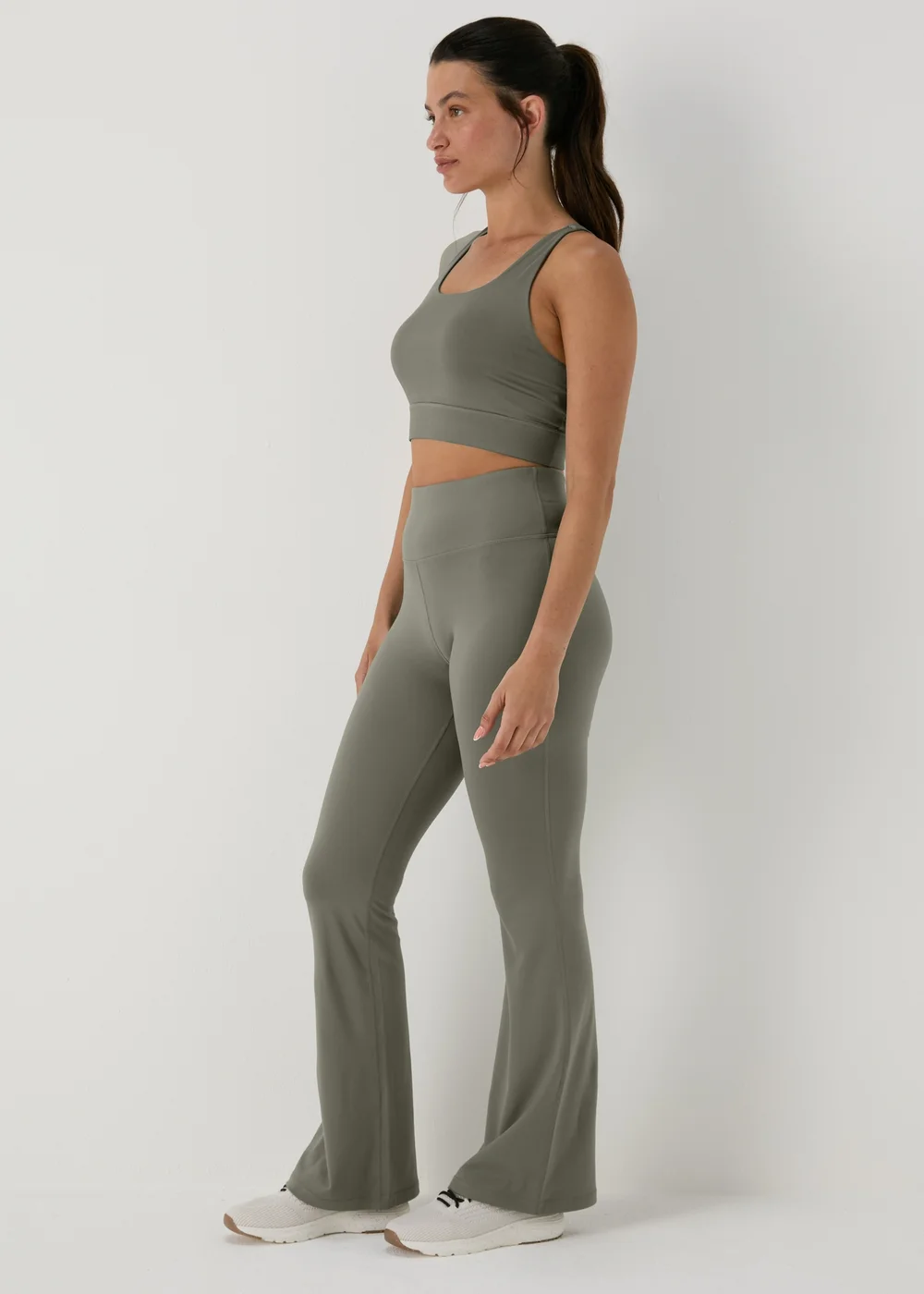 Khaki Basic Crop - Small Image 4