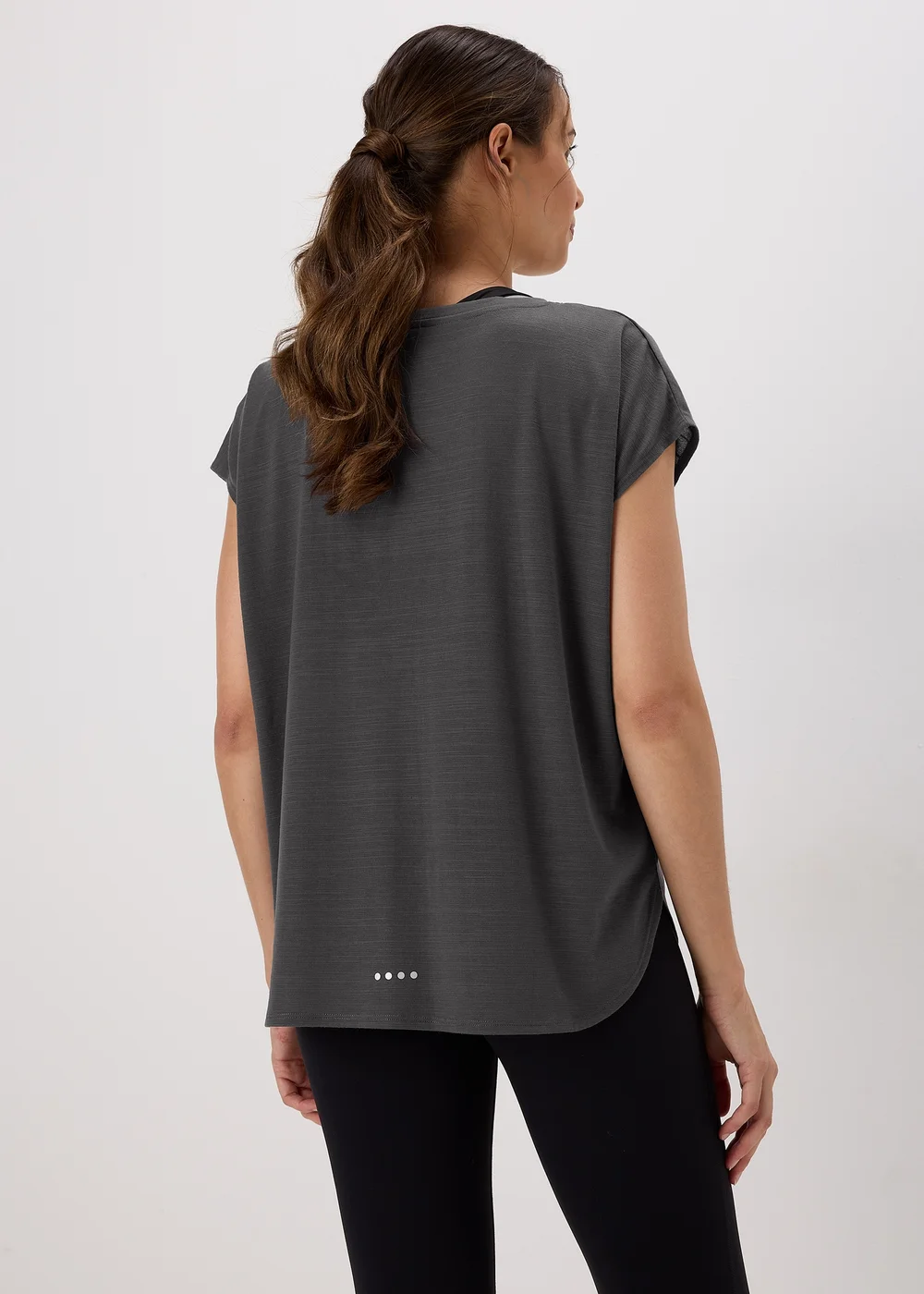 Souluxe Charcoal V Neck T-Shirt - Small Image 2