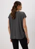Souluxe Charcoal V Neck T-Shirt - Small Image 2