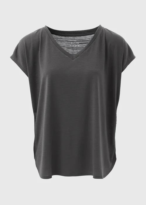 Souluxe Charcoal V Neck T-Shirt - Small Image 5