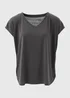 Souluxe Charcoal V Neck T-Shirt - Small Image 5