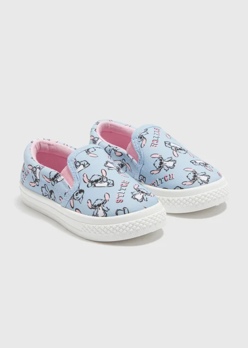 Disney Kids Blue Stitch Slip-On Shoes (Younger 4-12) - 6 Infant Image 1