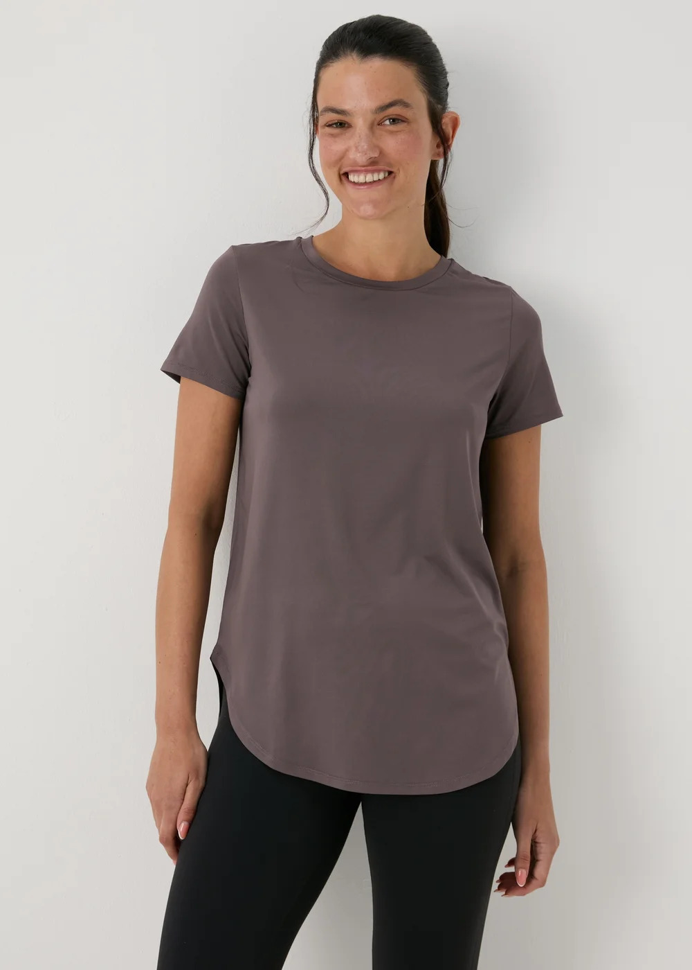 Souluxe Charcoal Souluxe Longline T-Shirt - S Image 1