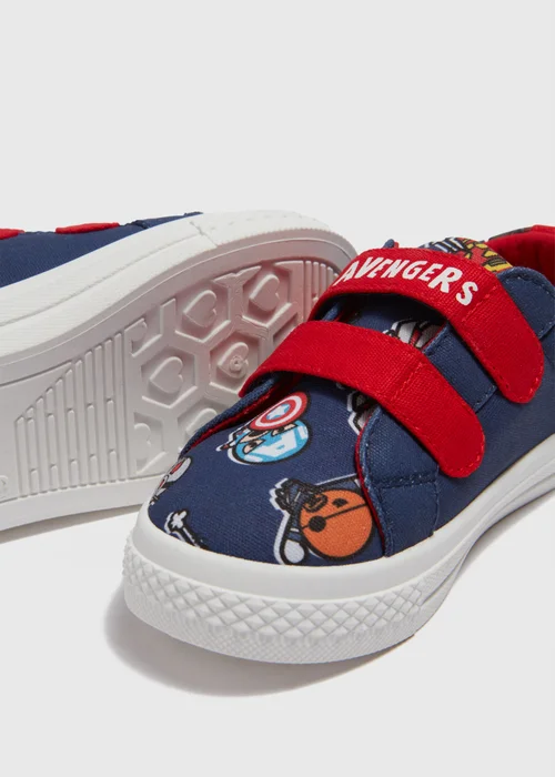 Marvel Kids Navy Avengers Canvas Shoes (Younger 4-12) - 6 Infant Image 2