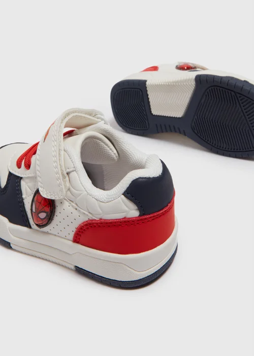 Marvel Kids White Spiderman Light Up Trainers (Younger 4-12) - Size 4 Infants Image 2