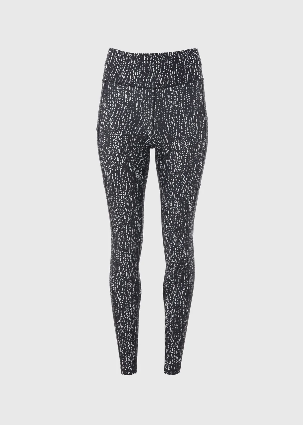 Souluxe Black Mono Printed Leggings - Size 8 Image 3