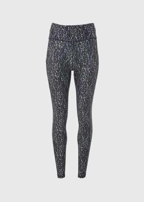Souluxe Black Mono Printed Leggings - Size 8 Image 3