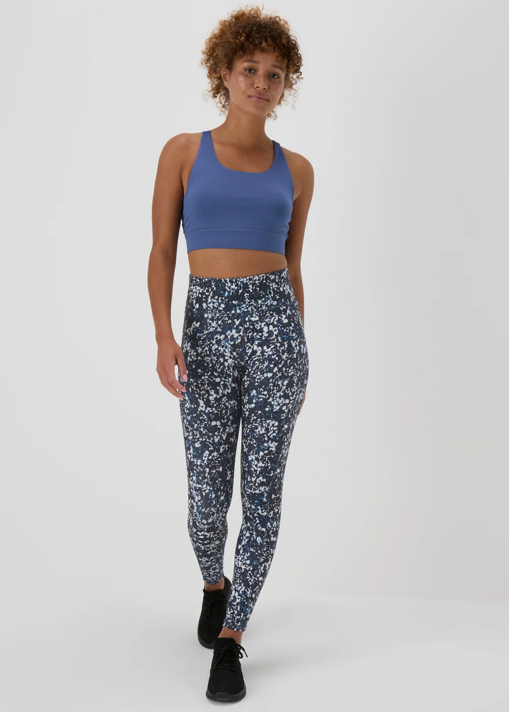 Souluxe Navy Slatter Print Leggings - 8 Image 1