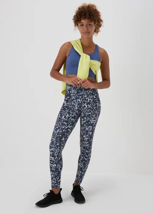 Souluxe Navy Slatter Print Leggings - 8 Image 4