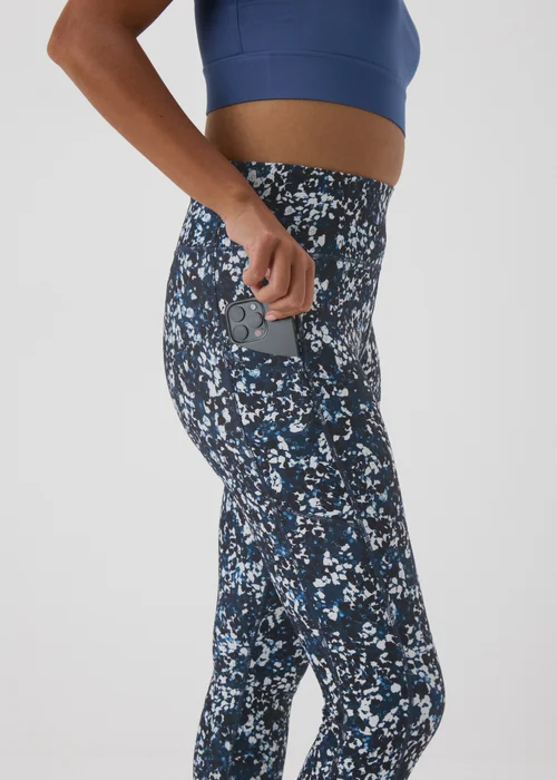 Souluxe Navy Slatter Print Leggings - 8 Image 3