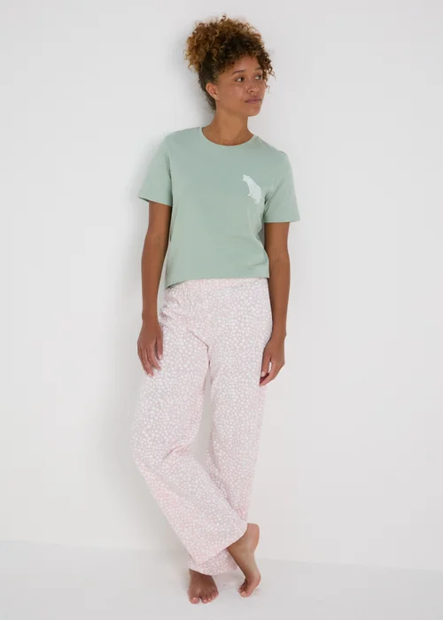 Pink Spot Design Pyjama Bottoms - Extra small Image 1