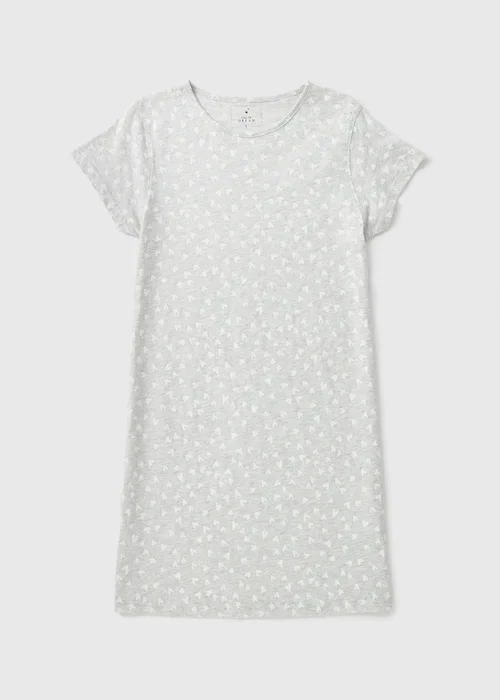 Grey Heart Print Nightie - Extra small Image 4