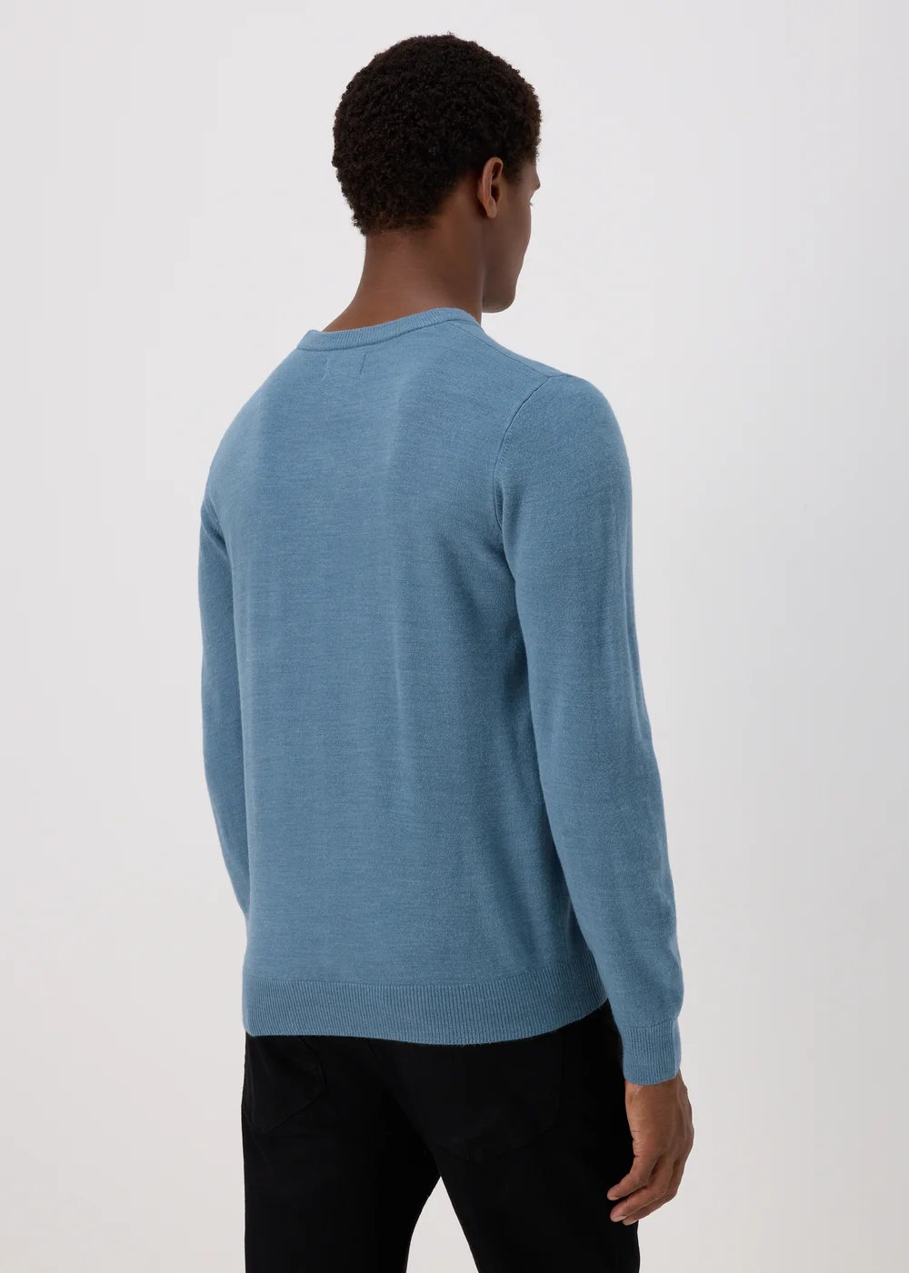 Blue Soft Touch Crew Neck Jumper - S Image 2